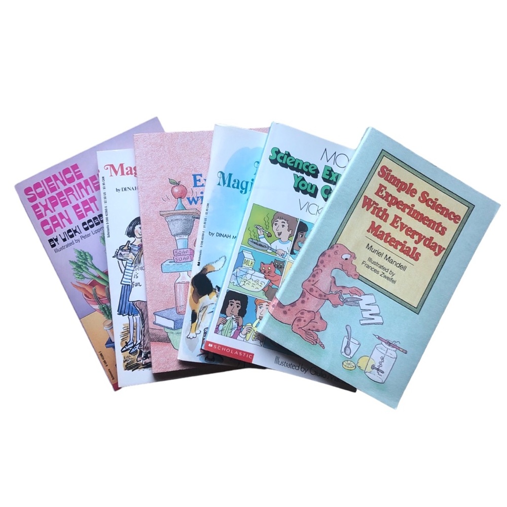 Vintage Set of 6 Science Experiment Books for Teachers and Students Ages 10-13